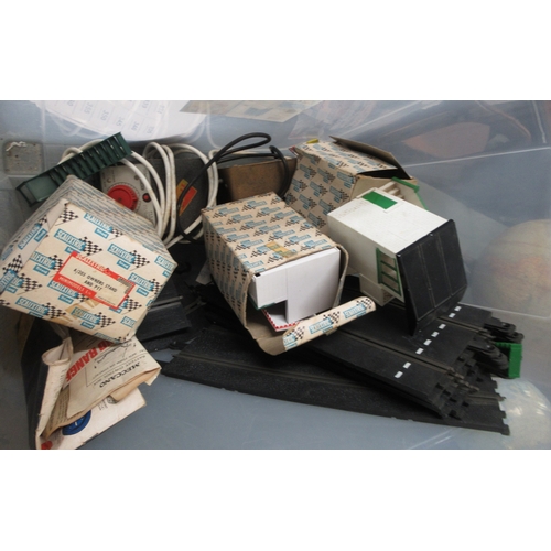 329 - Quantity of Scalextric model motor racing cars and accessories, including a GK1 boxed racing set and... 