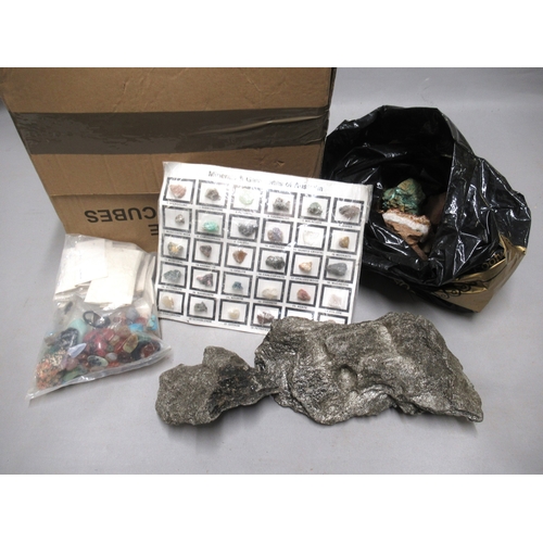 347 - Large collection of mineral and gemstone specimens, including emerald, amethyst and various quartz (... 