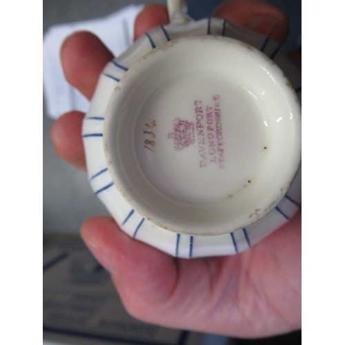 487 - 19th Century Davenport part tea set, small quantity of other tea ware