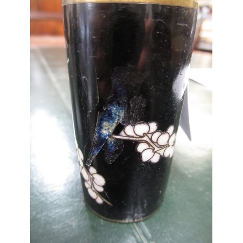 70A - Two early 20th Century cloisonne opium pipes