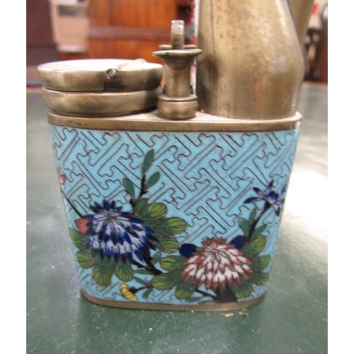 70A - Two early 20th Century cloisonne opium pipes