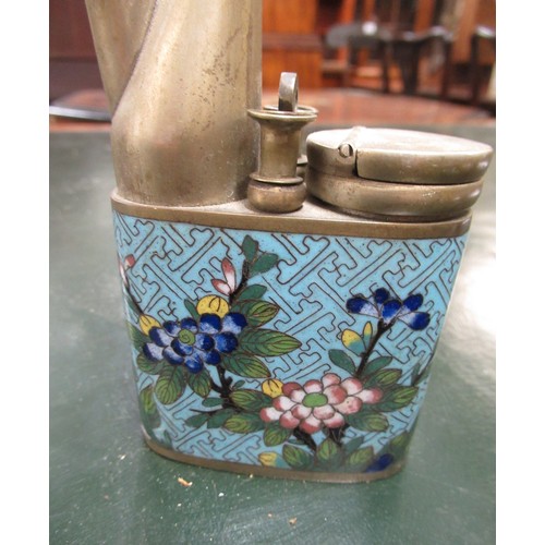 70A - Two early 20th Century cloisonne opium pipes