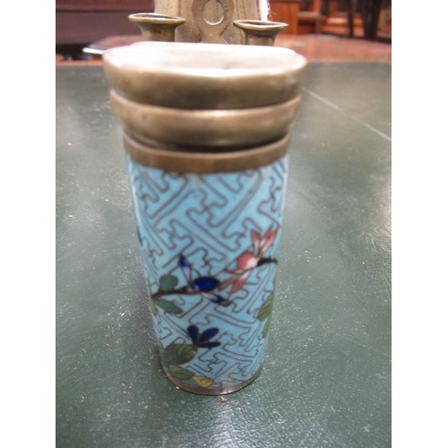 70A - Two early 20th Century cloisonne opium pipes