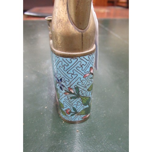 70A - Two early 20th Century cloisonne opium pipes