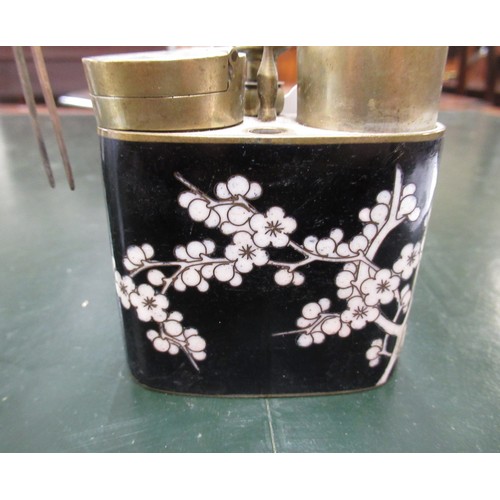 70A - Two early 20th Century cloisonne opium pipes