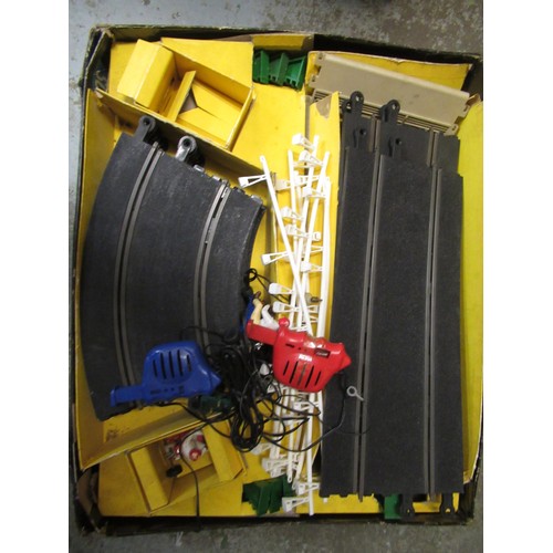 329 - Quantity of Scalextric model motor racing cars and accessories, including a GK1 boxed racing set and... 