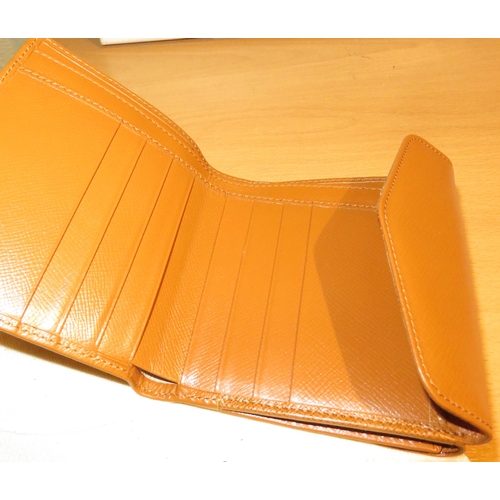 29 - Valextra Milano brown leather wallet (unused), with original dust cover and box
