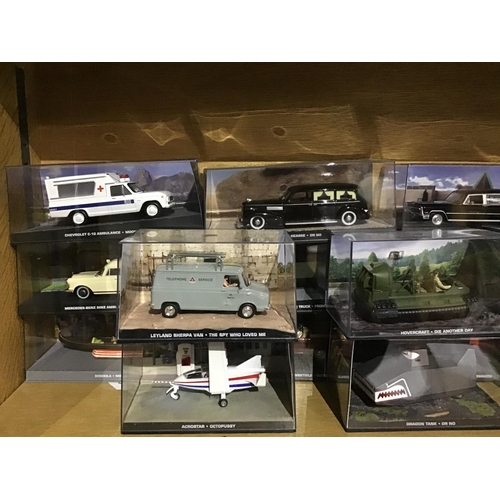 201 - James Bond Car & Magazine Collection   Massive collection of 135 Mint Condition scale model vehicles... 