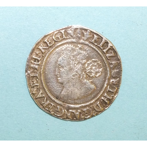 100 - A Queen Elizabeth I 1565 hammered silver sixpence.