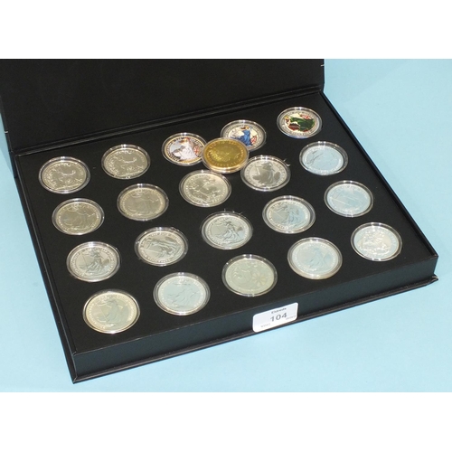 104 - A collection of thirteen Queen Elizabeth II one-ounce fine silver £2 Britannia (standing) coins, 199... 