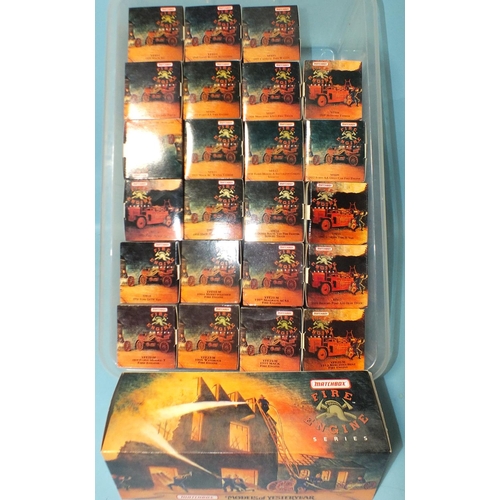 159 - Matchbox Models of Yesteryear Fire Engine series: YFE1 - YFE24-M, all boxed, (two missing inner pack... 