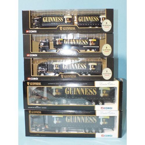 163 - Corgi Guinness series: five boxed diecast models, 75407, 76403, 59529 - 59531, (5).