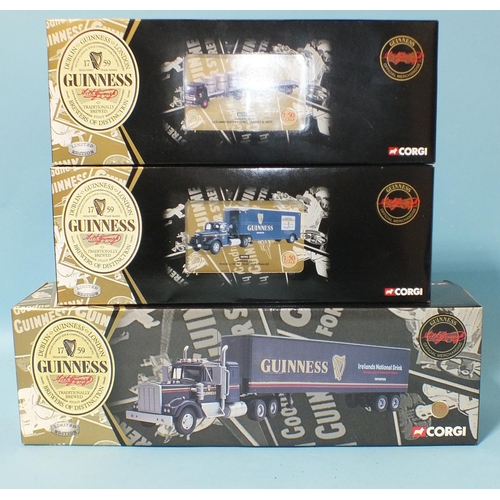 164 - Corgi Guinness series: three boxed diecast models: 55801, 22302 and 50703, (3).