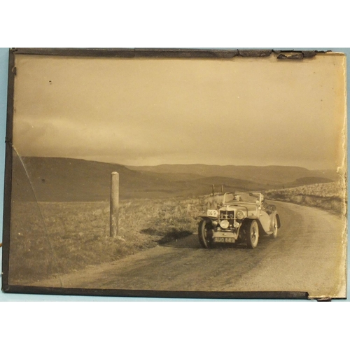 72 - A collection of sixteen original photographs of 1936 and 1937 vintage cars on hill club courses, som... 