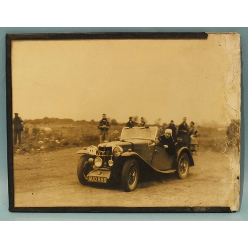 72 - A collection of sixteen original photographs of 1936 and 1937 vintage cars on hill club courses, som... 