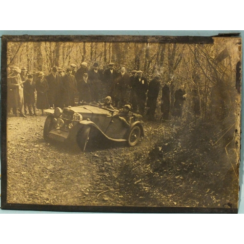 72 - A collection of sixteen original photographs of 1936 and 1937 vintage cars on hill club courses, som... 