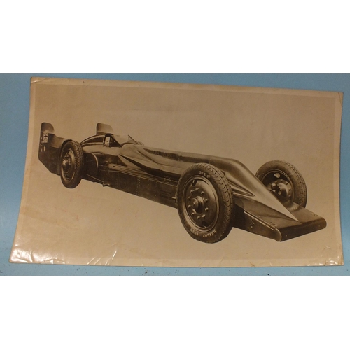 76 - Eight press photographs c1930's, including Malcolm Campbell's Bluebird ready for shipment to Daytona... 