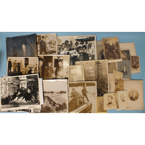 78 - A group of press photographs c1930's, including a picture by radio of a lynching in California, two ... 