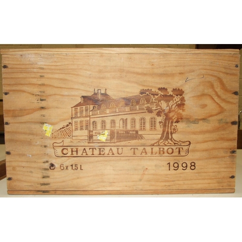 9 - Chateau Talbot, St Julian 1998, 1.5L, owc, six bottles, (6).