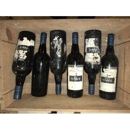 126 - Smith Woodhouse, 1997 (bottled 1999) 75cl 20%, (capsules intact, labels damaged or missing), six bot... 