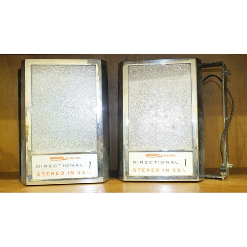 143 - A pair of vintage Seeburg Directional 1 and 2 stereo in 33? jukebox side speakers, (untested).