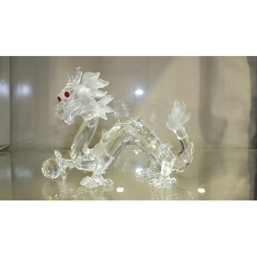 185 - A Swarovski crystal glass figure, Dragon from 1997 