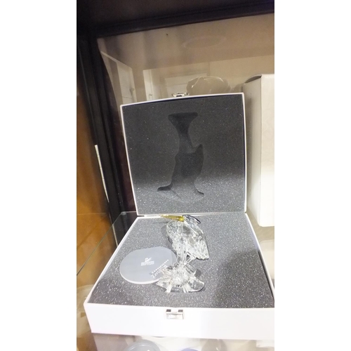 186 - A Swarovski crystal glass figure, Heron in original box and outer casing.