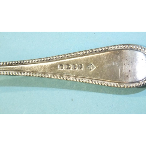 74 - A Victorian sifter spoon with scallop bowl, makers Martin Hall & Co, Sheffield 1881, ___1.1oz.