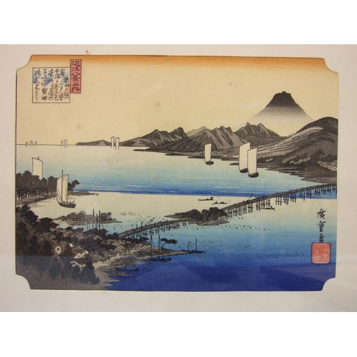 588 - A 20th century Chinese hand-coloured print, 