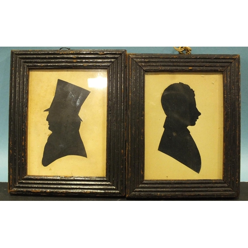 617 - William James Hubard (?1809-1862) The Rev Hugh Macbean, a cut rectangular silhouette portrait, inscr... 