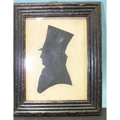 617 - William James Hubard (?1809-1862) The Rev Hugh Macbean, a cut rectangular silhouette portrait, inscr... 