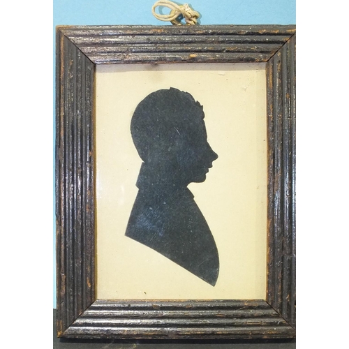 617 - William James Hubard (?1809-1862) The Rev Hugh Macbean, a cut rectangular silhouette portrait, inscr... 