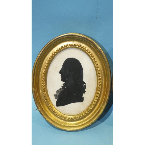 620 - Francis Torond, John and Arthur Shakespeare, two late 18th century painted oval silhouette portraits... 