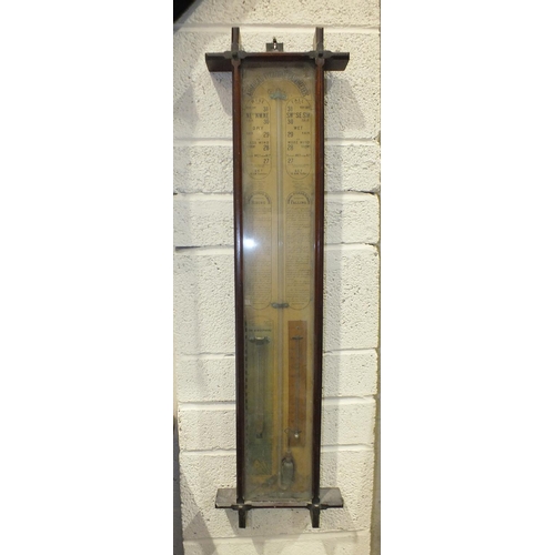 805 - An Admiral Fitzroy barometer, (in need of restoration), 102cm high.