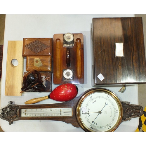 162 - A late Victorian rosewood workbox with secret side drawer, 30.5cm wide, 16.5cm high, 23cm deep, spli... 