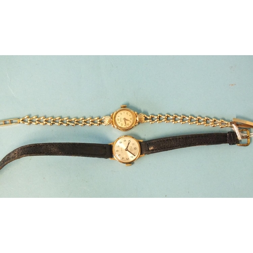 241 - A ladies Roamer wrist watch with 9ct gold case and bracelet, 11.9g total, and a ladies Avia 9ct gold... 