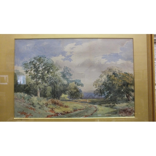 33 - J Jackson Curnock, 'Leigh Woods', a signed and titled watercolour, 35.5 x 53.5cm, together with an e... 