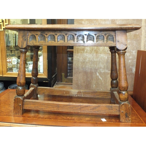 55 - A 20th century oak joint stool, 61 x 30cm, 45cm high.