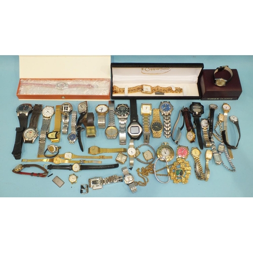 74 - A large quantity of assorted wrist watches.