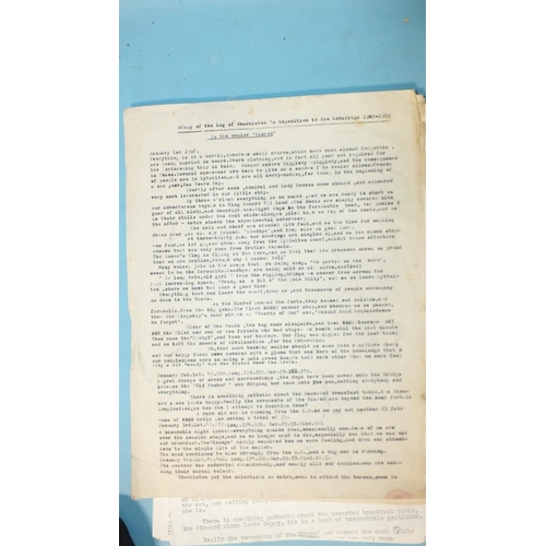 171 - Two copies of Extracts of the Diaries of Arthur Edward Harbord who served as First Officer alongside... 