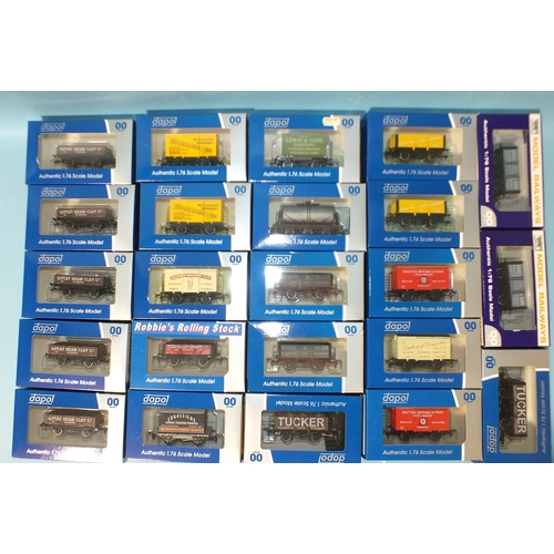 258 - Dapol, OO gauge, twenty-three South West private owner wagons: Great Beam Clay Co, (5), Culm Davy Br... 