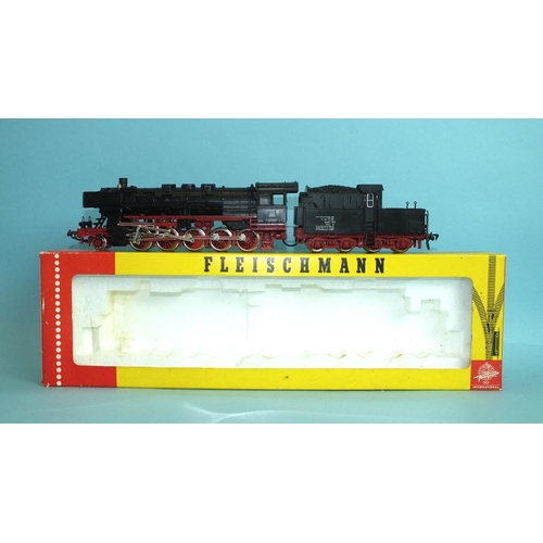 289 - Fleischmann HO gauge, 4175 DB 2-10-0 locomotive RN 50 058, (boxed).