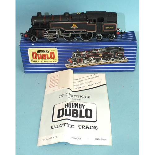 303 - Hornby Dublo, EDL18 Standard 2-6-4 BR tank locomotive RN 80054, (boxed with instructions).... 