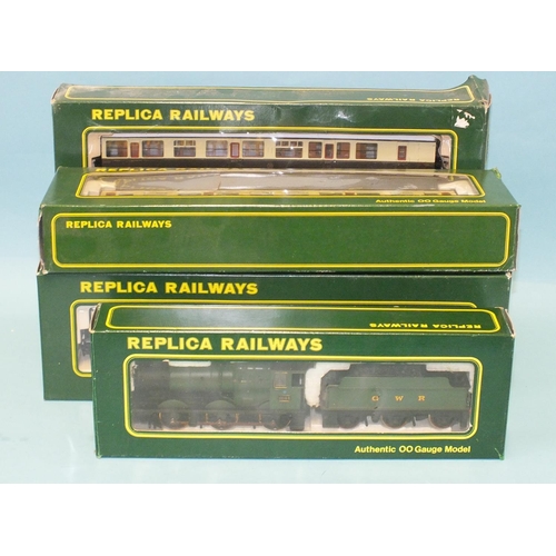 311 - Replica Railways OO gauge, no.11041 GWR 0-6-0 Collett Goods locomotive and five coaches: 12051 (x4) ... 