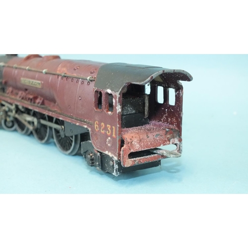 331 - Hornby Dublo, EDL2 3-rail LMS Duchess Class 4-6-2 locomotive RN6231 