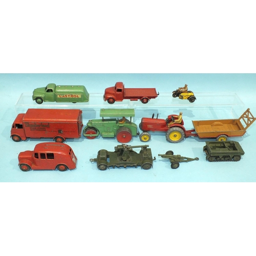 428 - Dinky Toys, 514 Guy Van 'Slumberland', 441 'Castrol' Petrol Tanker and other Dinky diecasts, (play-w... 