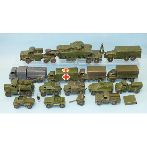 442 - Dinky Toys, Military Issues: 621, 623 Army Wagons, 626 Ambulance, 641 1-Ton Cargo Truck, 642 Pressur... 