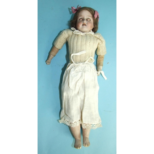 Antique 22” Armand Marseille Bisque Head Chest Kid Limbs-370 Boy Doll Sleep  Eyes - Ellis Antiques