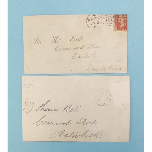 99 - A selection of ten Queen Victoria hand-illustrated envelopes from the Isle of Man to same address in... 