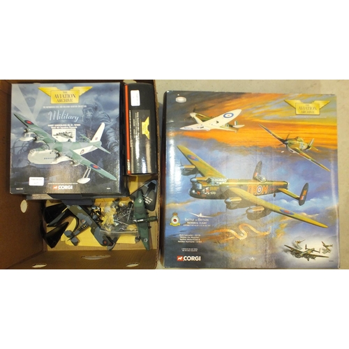 407 - Corgi Aviation Archive: five boxed sets, AA32602 (incomplete), 48804 (x2), AA31701 and AA36306, also... 